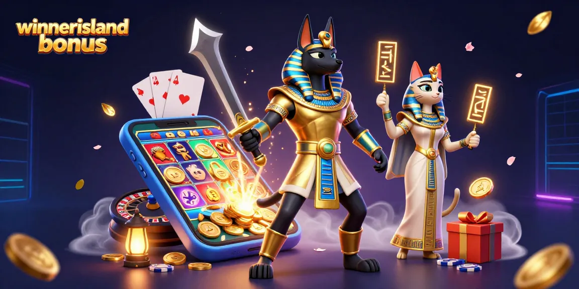 Spin and win with the winnerisland bonus amidst thrilling casino action and ancient Egyptian vibes.