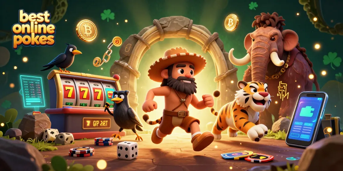 Spin to win with the best online pokies in a vibrant casino scene featuring unique characters and elements.